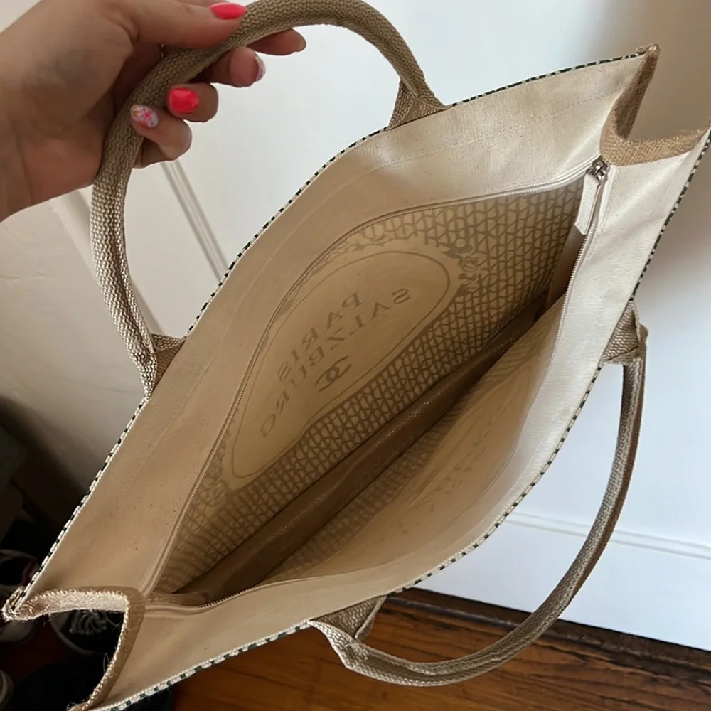 RARE CHANEL Paris Salzburg runway burlap tote - Picture 2 of 3
